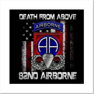 Death From Above 82nd Airborne Division Veteran Gift Posters and Art